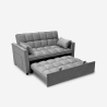 Canapé 2 places convertible assise rembourrée clic-clac gris Kilios Réductions