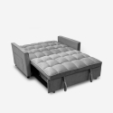 Canapé 2 places convertible assise rembourrée clic-clac gris Kilios Choix