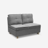 Canapé 2 places convertible gain de place en tissu gris Wanda Offre