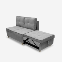 Canapé 2 places convertible gain de place en tissu gris Wanda Choix