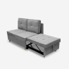 Canapé 2 places convertible gain de place en tissu gris Wanda Choix