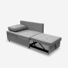 Canapé 2 places convertible gain de place en tissu gris Wanda Modèle