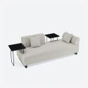Canapé 3 places modulable avec coussins tables basses modulaires Salus Remises