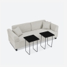 Canapé 3 places modulable avec coussins tables basses modulaires Salus Choix