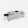 Canapé 3 places modulable avec coussins tables basses modulaires Salus Dimensions