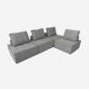 Fauteuil de salon modulaire en tissu gris Raji Offre