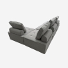 Fauteuil de salon modulaire en tissu gris Raji Réductions