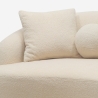 Canapé 2 places design en tissu teddy bouclé beige Lazy Catalogue