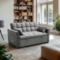 Canapé 2 places convertible assise rembourrée clic-clac gris Kilios Promotion