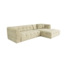 Canapé d'angle 4 places modulable en velours côtelé Cady Velvet Right Vente
