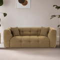 Canapé 2 places moderne en bouclé kaki 192 cm Cady 2 Promotion