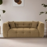 Canapé 2 places moderne en bouclé kaki 192 cm Cady 2 Promotion