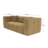 Canapé 2 places moderne en bouclé kaki 192 cm Cady 2 Achat