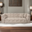 Canapé moderne 3 places en tissu imprimé avec coussins 235cm Cady 3 Promotion