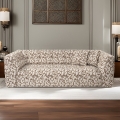 Canapé moderne 3 places en tissu imprimé avec coussins 235cm Cady 3 Promotion