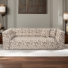 Canapé moderne 3 places en tissu imprimé avec coussins 235cm Cady 3 Promotion