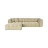 Canapé d'angle modulable 4 places en velours côtelé Cady Velvet côté gauche Offre