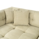 Canapé d'angle modulaire 4 places en velours côtelé Cady Velvet Left Dimensions