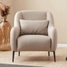 Fauteuil de salon moderne en tissu avec coussin Venus Vente