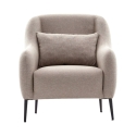 Fauteuil de salon moderne en tissu avec coussin Venus Offre