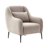 Fauteuil de salon moderne en tissu avec coussin Venus Remises