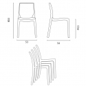 Lot de 16 chaises Femme Fatale Grand Soleil transparentes promo Bar Restaurant 
