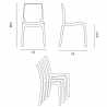 Lot de 16 chaises Femme Fatale Grand Soleil transparentes promo Bar Restaurant 
