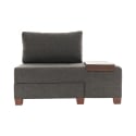 Chaise longue lit pliable côté droit en lin Betty Right Choix