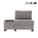 Chaise longue lit pliable en lin Betty côté gauche Vente