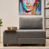Chaise longue lit pliable en lin Betty côté gauche Caractéristiques