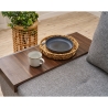 Chaise longue lit pliable en lin Betty côté gauche Dimensions