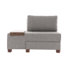 Chaise longue lit pliable en lin Betty côté gauche Achat
