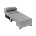 Chaise longue lit pliable en lin Betty côté gauche 