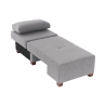 Chaise longue lit pliable en lin Betty côté gauche 