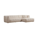 Canapé d'angle droit 4 places avec méridienne en bouclé Cady Right Vente