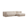 Canapé d'angle droit 4 places avec méridienne en bouclé Cady Right Vente