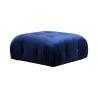 Canapé modulable 4 places bleu avec repose-pieds en velours Bubble 3SPV Modèle