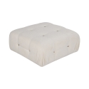 Pouf repose-pieds blanc en bouclé 95x95 cm Bubble PB Vente