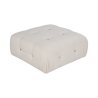 Pouf repose-pieds blanc en bouclé 95x95 cm Bubble PB Vente