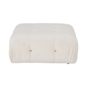 Pouf repose-pieds blanc en bouclé 95x95 cm Bubble PB Offre