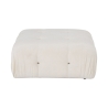 Pouf repose-pieds blanc en bouclé 95x95 cm Bubble PB Offre