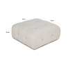 Pouf repose-pieds blanc en bouclé 95x95 cm Bubble PB Remises