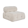 Module central pour canapé modulable en bouclé blanc Bubble 1B Offre