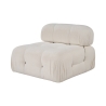 Module central pour canapé modulable en bouclé blanc Bubble 1B Réductions