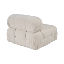 Module central pour canapé modulable en bouclé blanc Bubble 1B Choix
