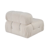 Module central pour canapé modulable en bouclé blanc Bubble 1B Choix