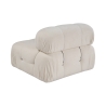 Module central pour canapé modulable en bouclé blanc Bubble 1B Modèle