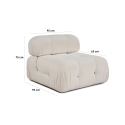 Module central pour canapé modulable en bouclé blanc Bubble 1B Caractéristiques
