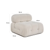 Module central pour canapé modulable en bouclé blanc Bubble 1B Caractéristiques