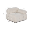 Module d'angle droit pour canapé modulable en bouclé Bubble 1RB Caractéristiques